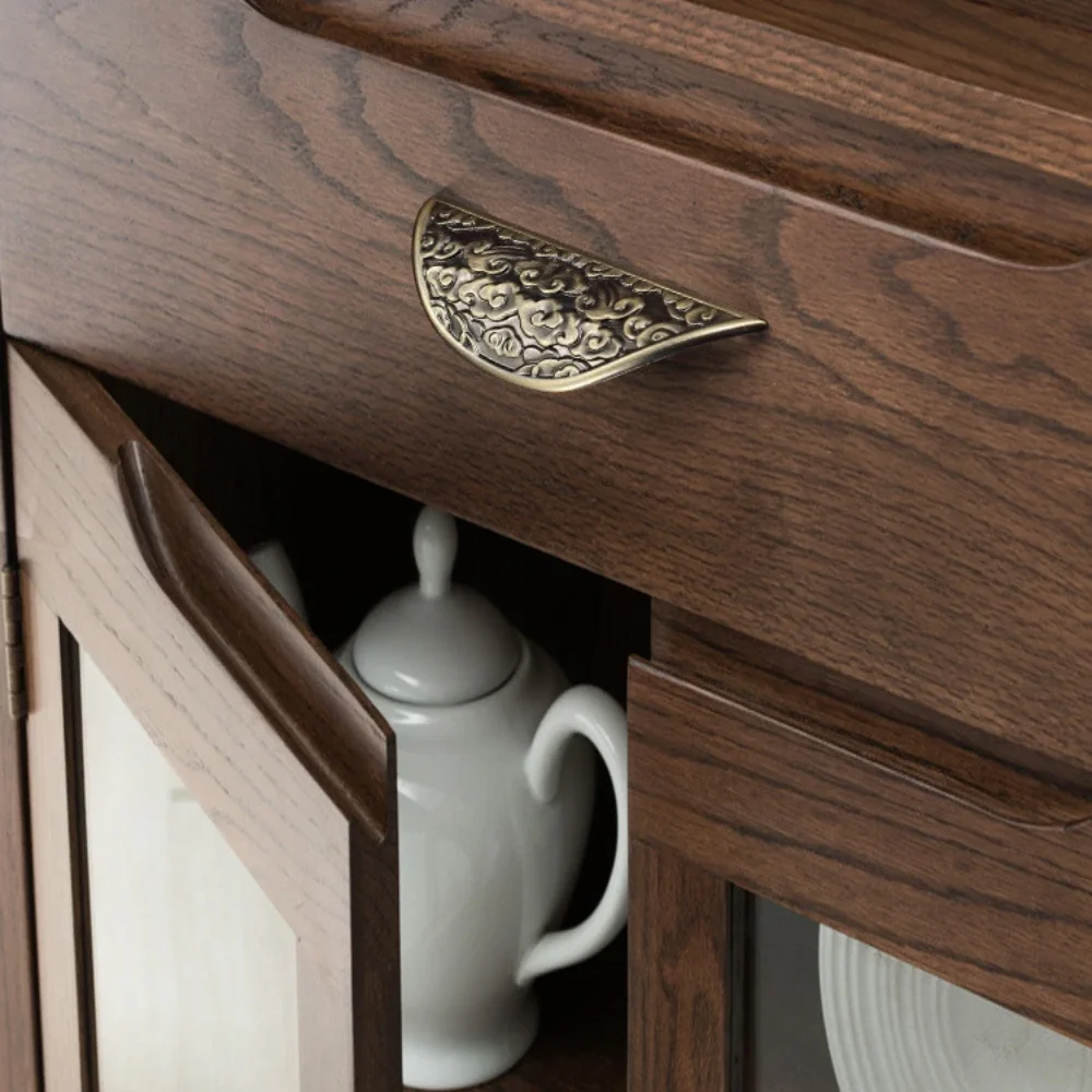 One Piece Bronze Cabinet Pulls Drawer Classic Vintage Retro Handles Kitchen Cupboard Bathroom Dresser Hardware Furniture Pull