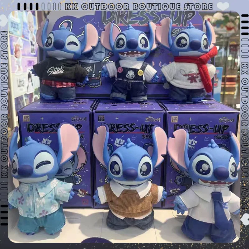 

Stitch Blind Box Toys Dress Up Show Series Модная слепая коробка Аниме Фигурка Коллекционная стежка Мультяшное платье Шоу Игрушки Кукла Подарок