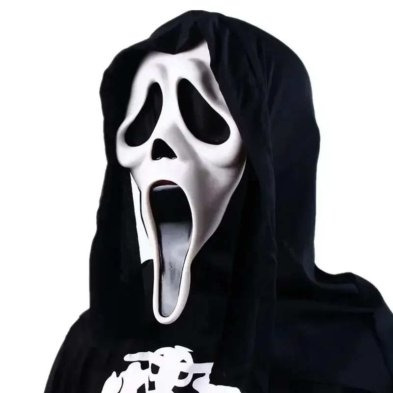 New Ghost Face Scream Movie Horror Mask Halloween Killer Scary Headgear Mask Cosplay Adult Costume Accessories Props Suit Gift