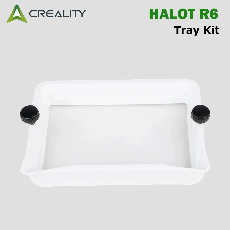 ملحقات الطابعة ثلاثية الأبعاد Creality HALOT-R6 طقم صينية 198.56 × 132.73x30.4 طقم فات من الراتنج الأبيض طقم صينية بلاستيكية لشاشات HALOT-R6 LCD