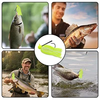 9KM Chatterbaits Rubber Jig Football Jig Head Lure PVC Blades Swimbait Fishing with Silicone Skirts for Bass Fishing Saltwater 6