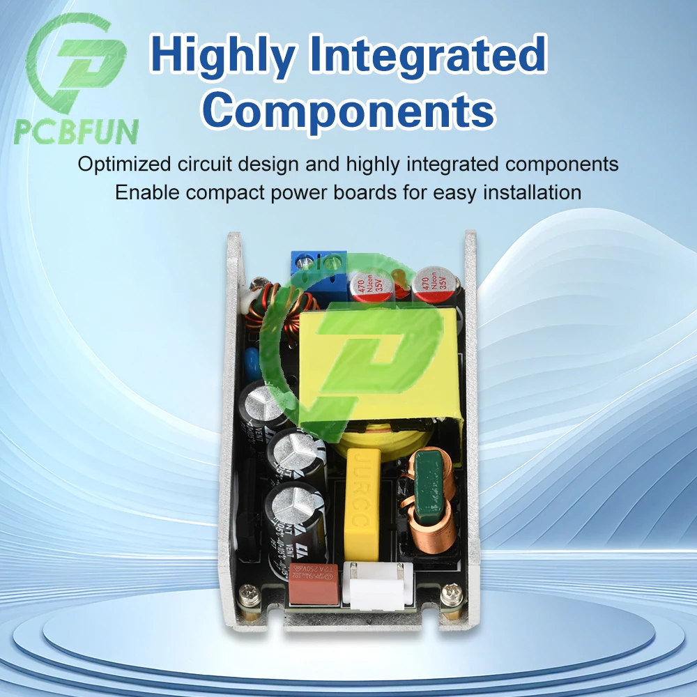 High Power AC 95-265V to DC 24V4A 12V8A 100W Gallium Nitride Buck Converter Switch Module for Industrial Equipment