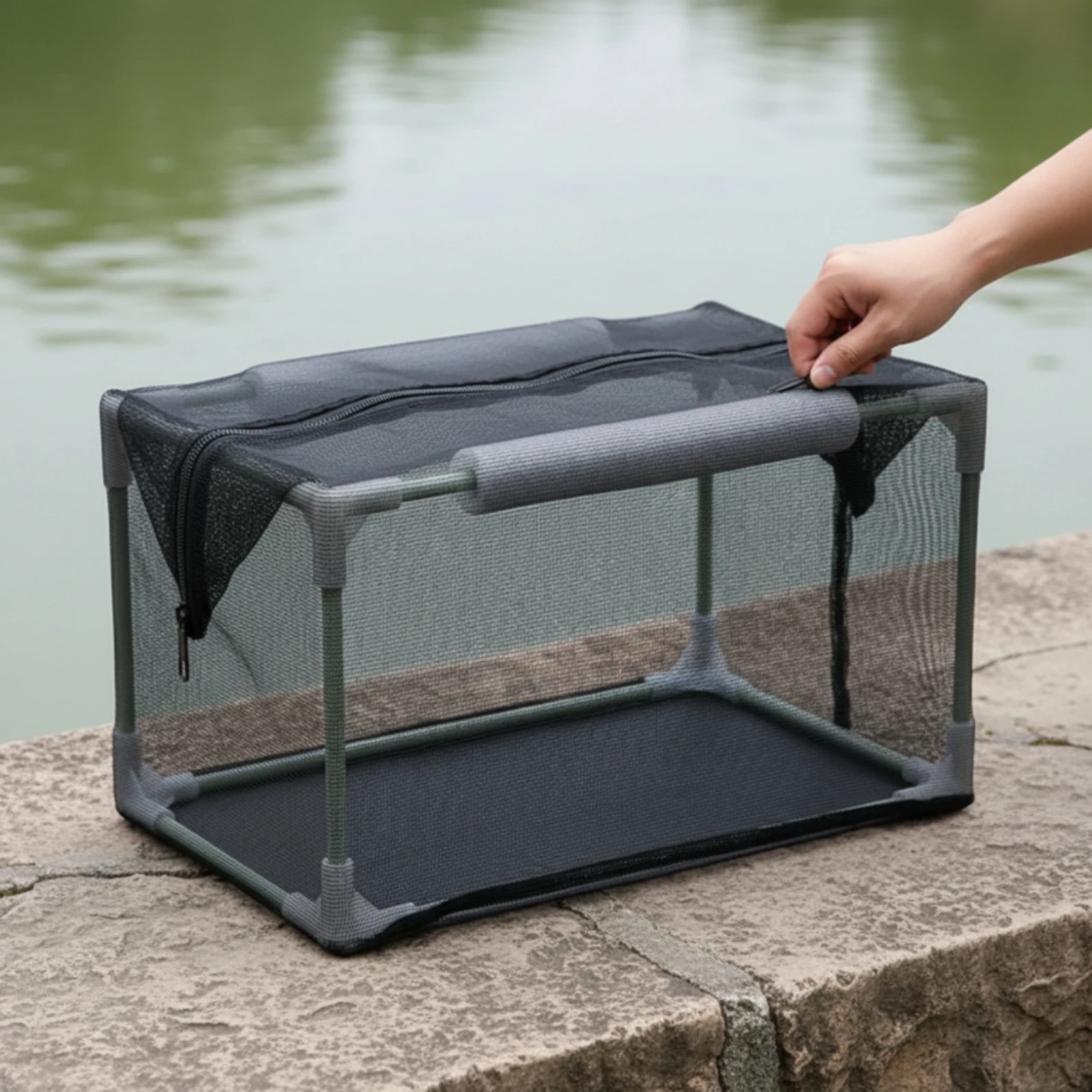 Box Fish In Aquarium - Fish Isolation Box with Zipper Breathable