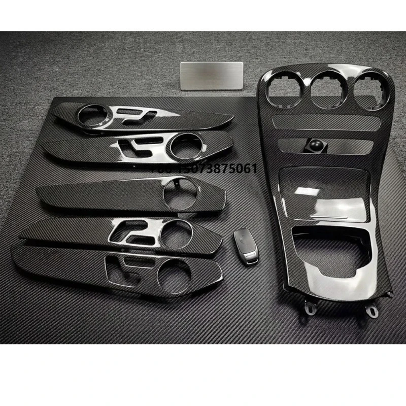 Real Carbon Fiber Bright Black Lightweight High Strength Automotive Trim Cover for Class C W205 GLC X253