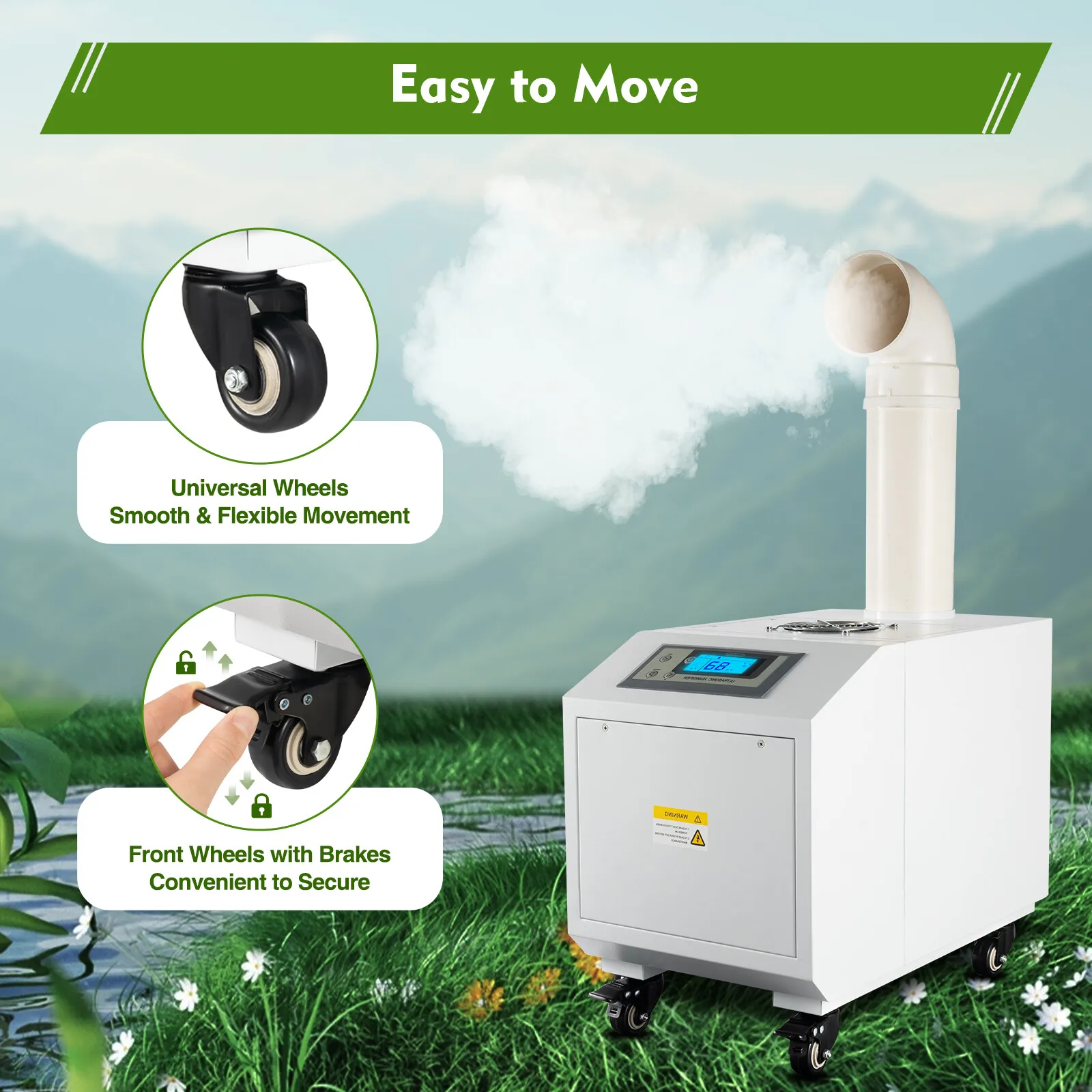 

Industrial Greenhouse Mushroom Growing Ultrasonic Humidifier Mist Maker 300W High Efficiency Moisture Control