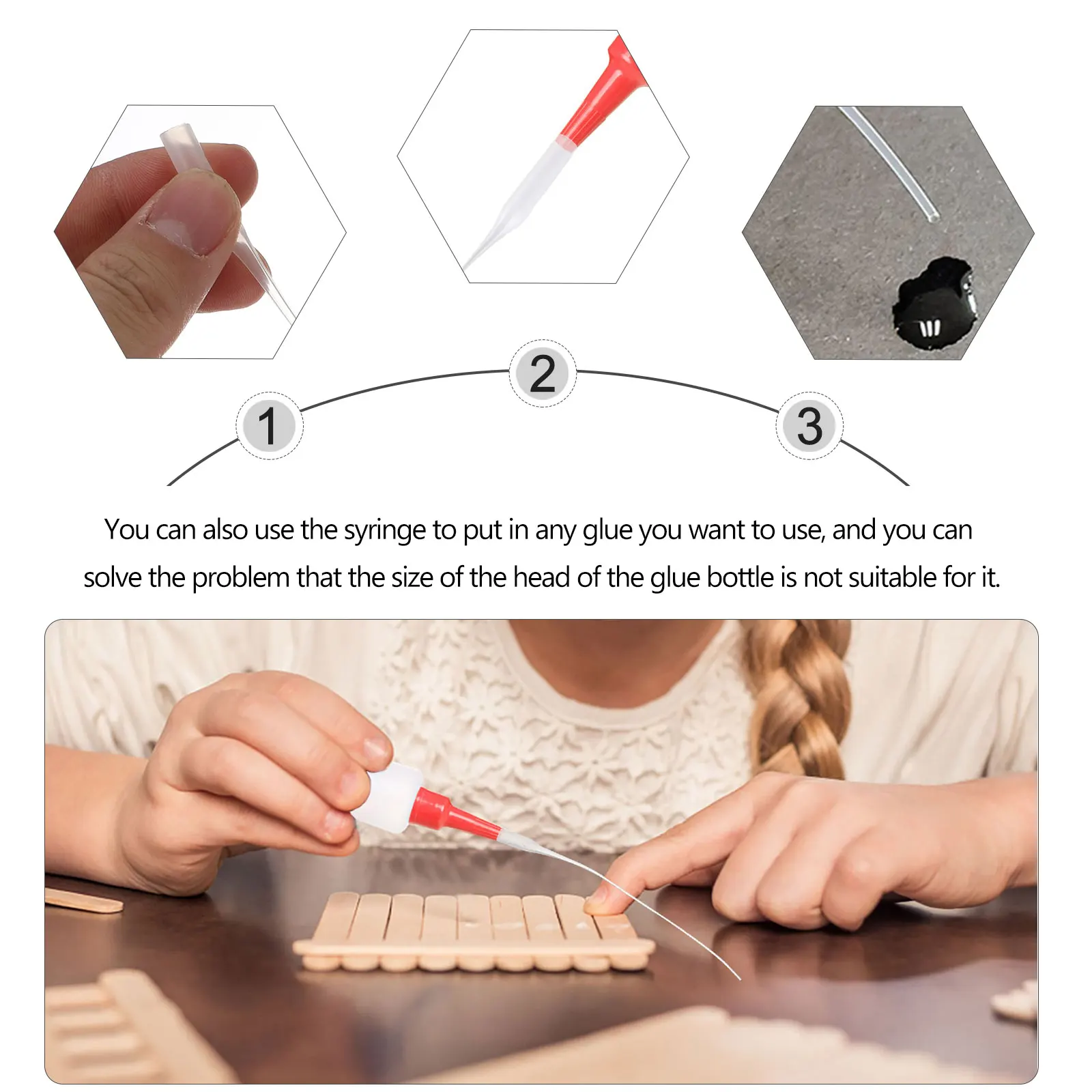 

200pcs Precision Glue Point Applicator Disposable Dispensing Tube Nozzle Extender Tips Adhesive Accessory Plastic