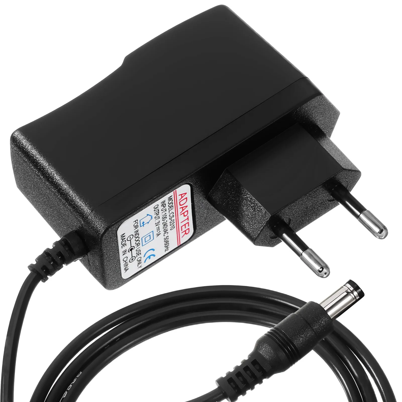 3V 1A Dc Power Adapter Black Eu Plug Charger 5.5mm X 2.1mm Portable Design High Performance Travel Home 3V 1A Power Adapter