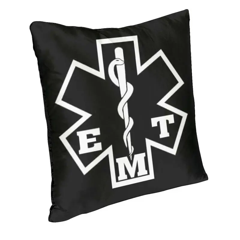 EMT Star Of Life Pillow Case 40x40cm Home Decorative Cute Paramedic Medical Cushion Decoration Salon Square Pillowcase