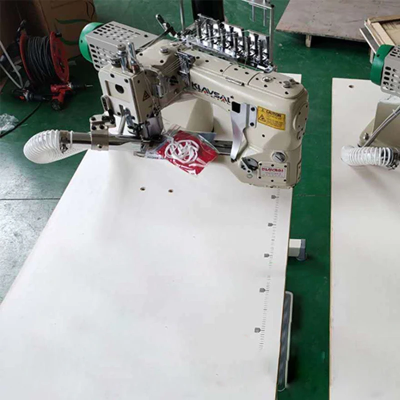 Direct Drive 4-needle 6-thread Curved Arm Stitching Machine 750W Multifunctional Industrial Sewing Machine