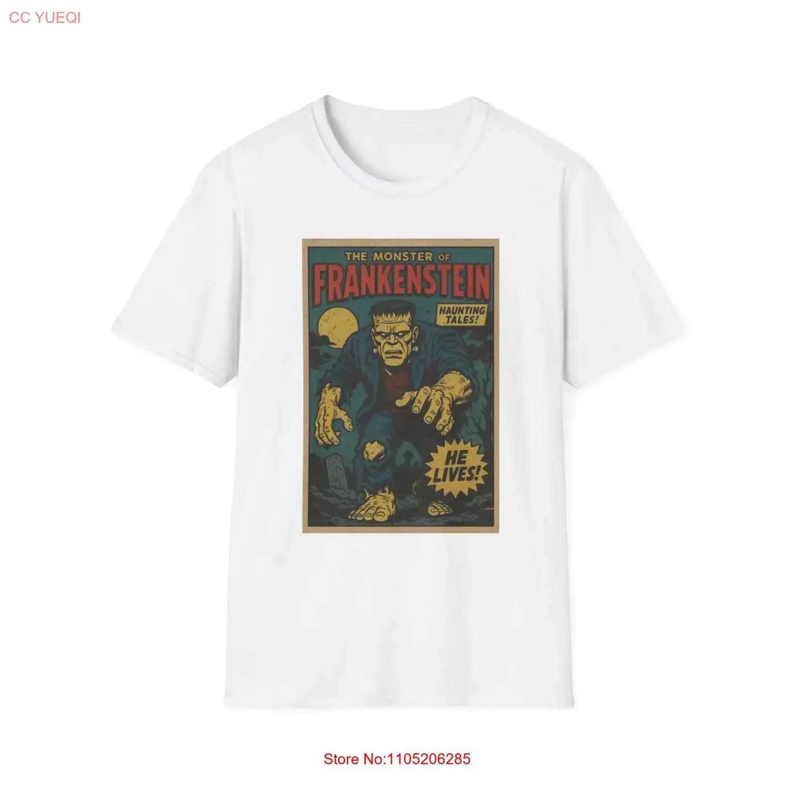 Vintage Frankenstein T Shirt Halloween Costume Horror Film Monster Mash Apparel Spooky Idea vintage Washed