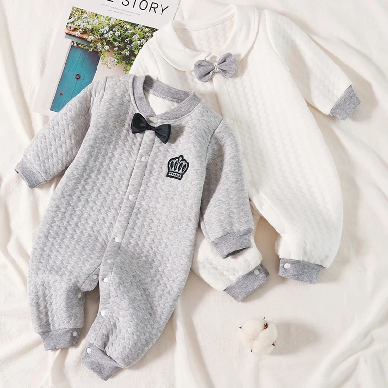 Autumn Newborn Baby Boy Girl Romper 100% Cotton Thicken Toddler Climbing Jumpsuit One Piece Outfit Children Clothes Infant A1259