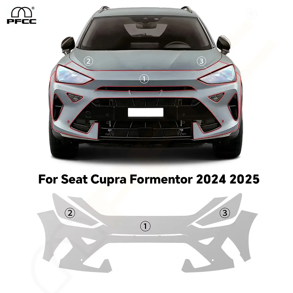 

For Seat Cupra Formentor 2024 2025 Pre-cut TPU Paint Protection Film Car Body Bumper Bra Kit PPF Transparent Sticker Accessories