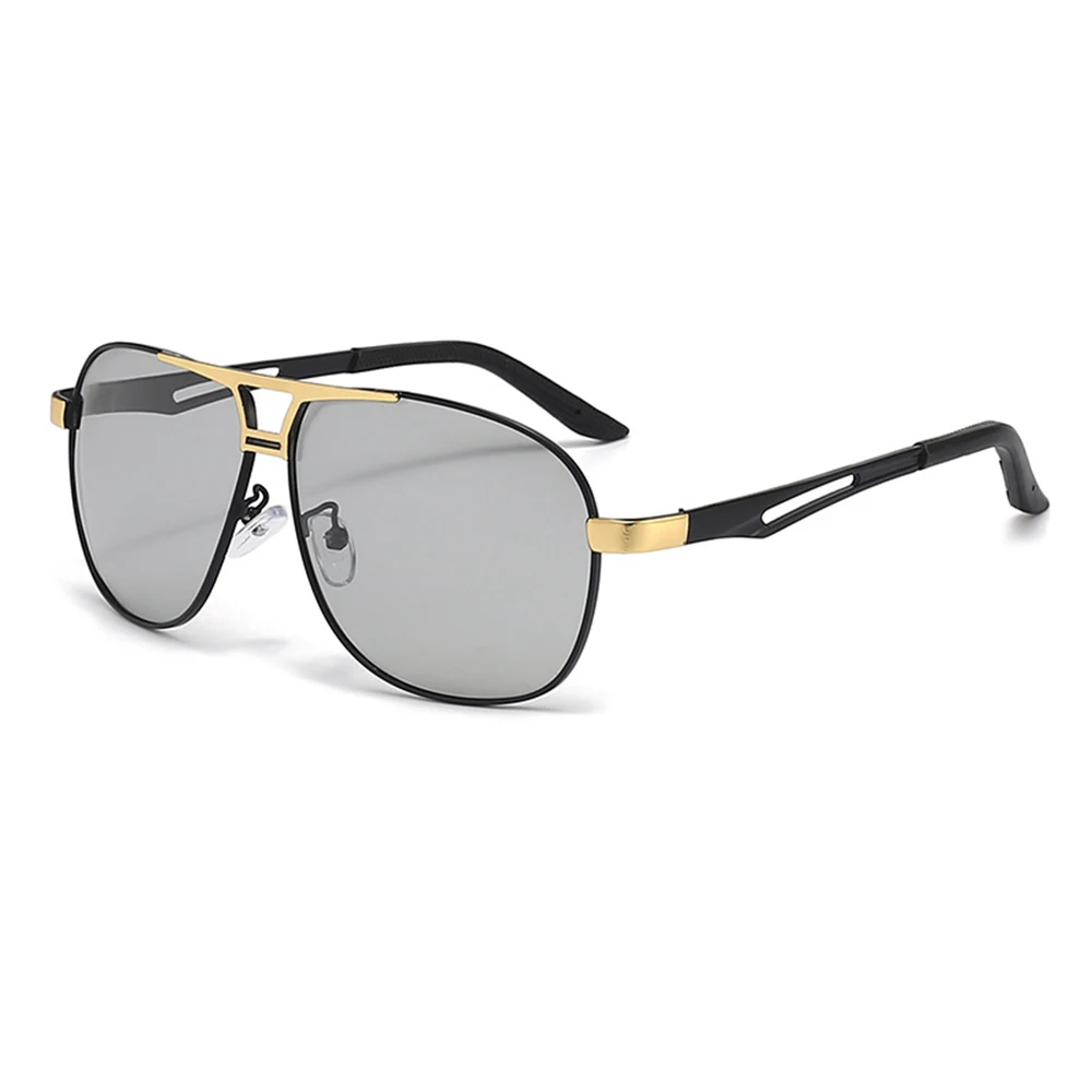 Occhiali da sole polarizzati fotocromatici quadrati per uomo Donna Moda Lusso Guida all'aperto Pesca Cambia colore Occhiali da sole Occhiali