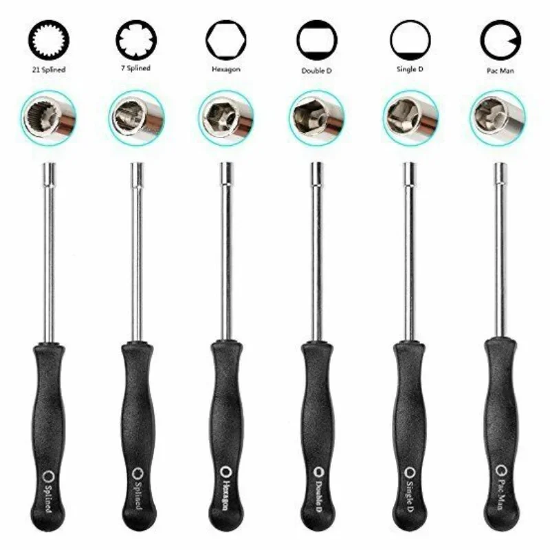 6pcs Carburettor Screwdriver Adjustment Hand Tools Multi-head Tune-up Bolt Key Car Repair Maintenance Tool