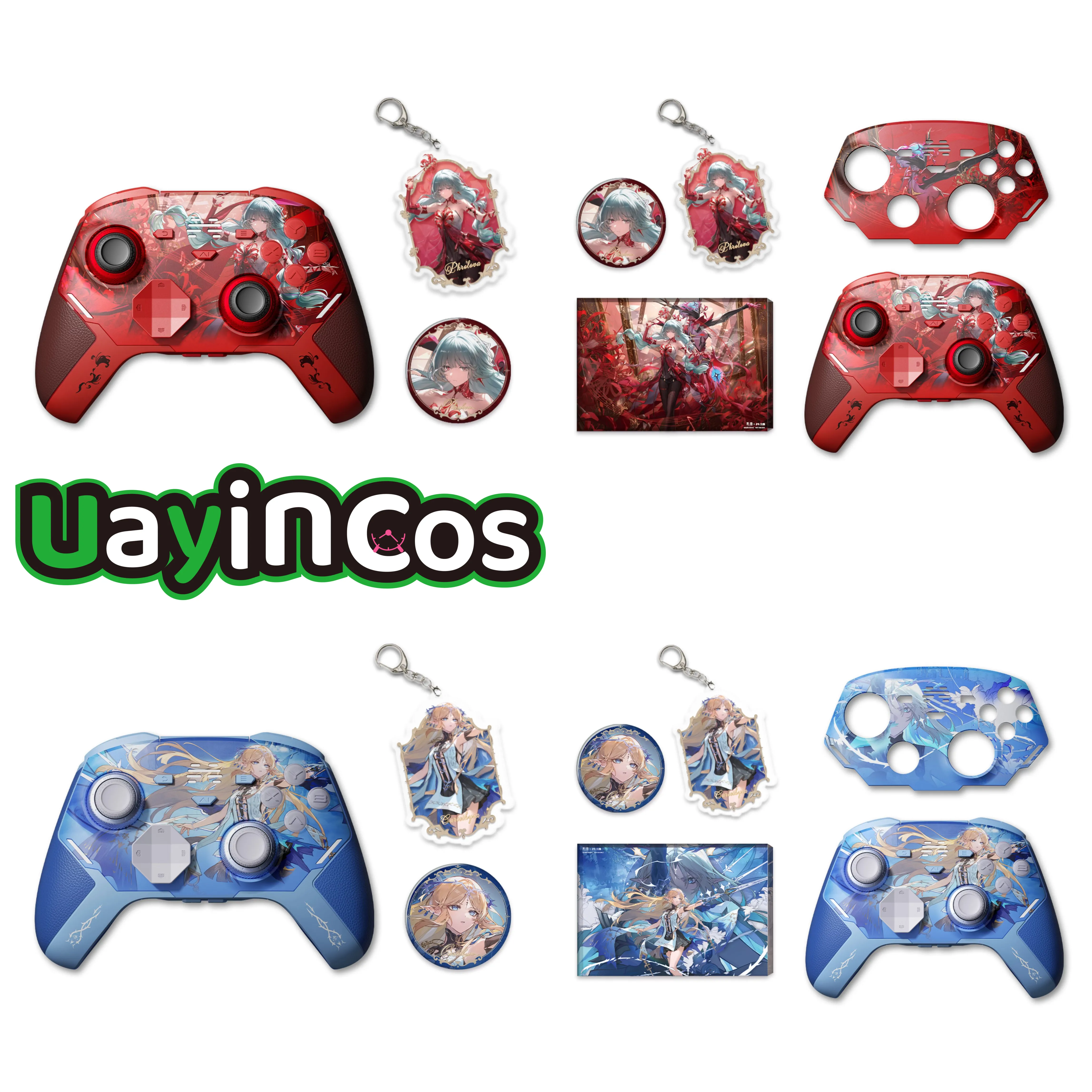 Oryginalny Wuthering Waves Cartethyia Phrolova Inteligentny Kontroler do Gier Zestaw Uchwytów do Gier Brelok Pudełko Prezentowe Gra Anime T