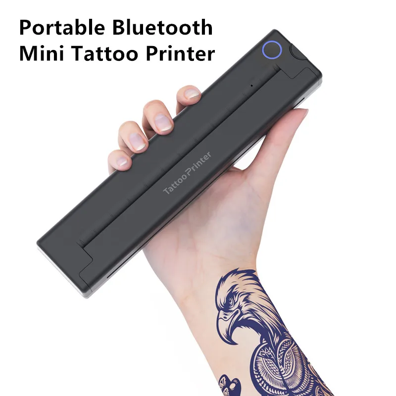 

Upgraded Mini Wireless Bluetooth Portable Thermal Printer Pattern Line Transfer A4 Tattoo Printer Supports Mobile Phone Computer