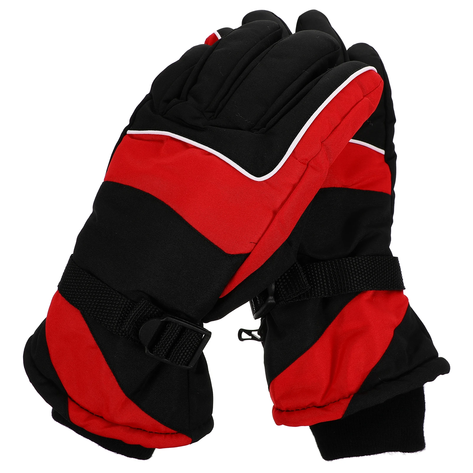 

1 Pair Winter Windproof Waterproof Gloves Anti-Slip Warm Skiing Cycling Thick Outdoor Gloves For Motorbike Adjustable Wristband