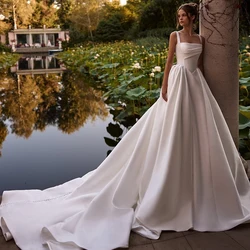 Eightree Elegant Princess Wedding Dresses A-Line Bridal Gowns Square Collar Gowns Glamorous Robes Vestidos De Novia Customized