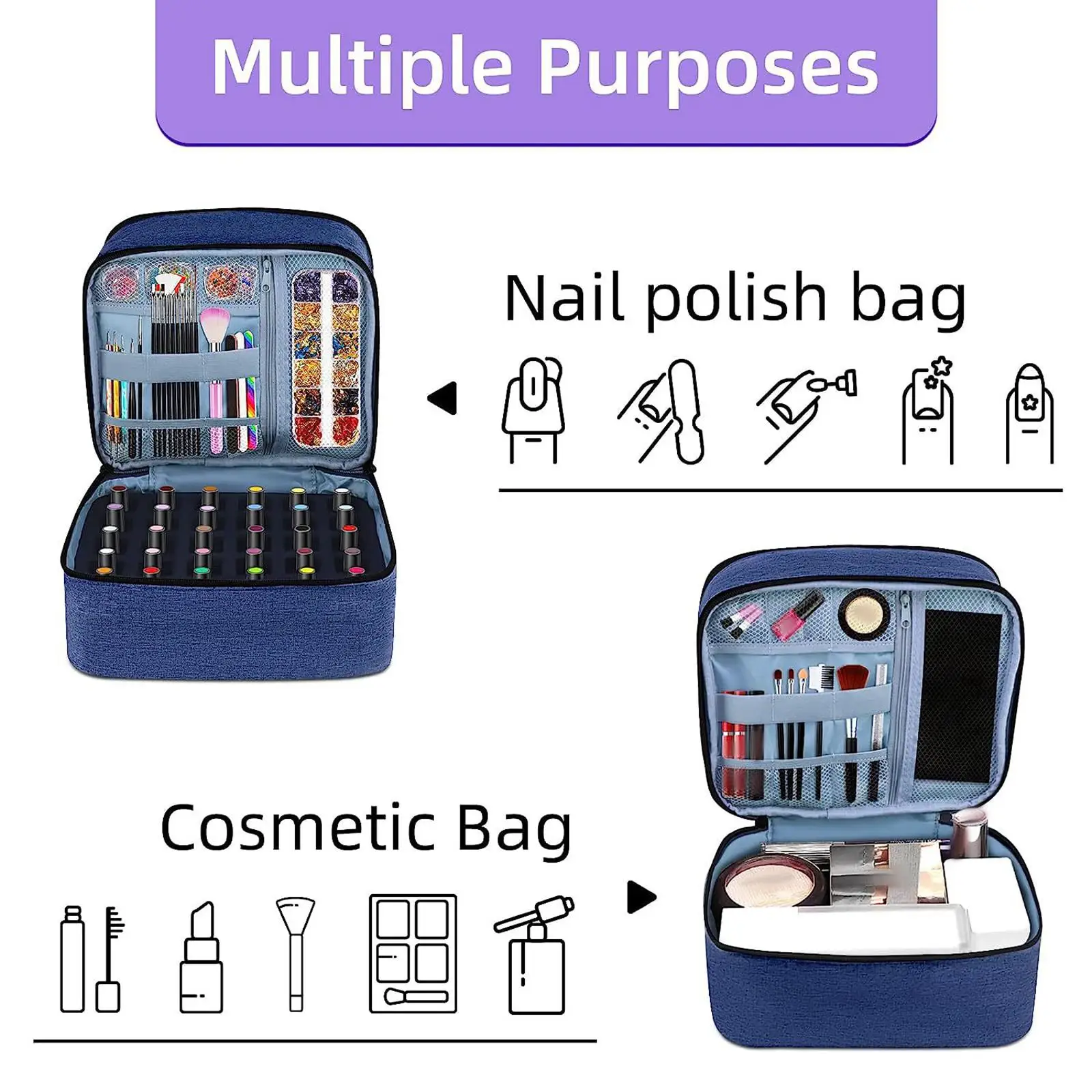 

Nail Polish Organizer Bag Nail Polish Holder Nail Art Set Organizer