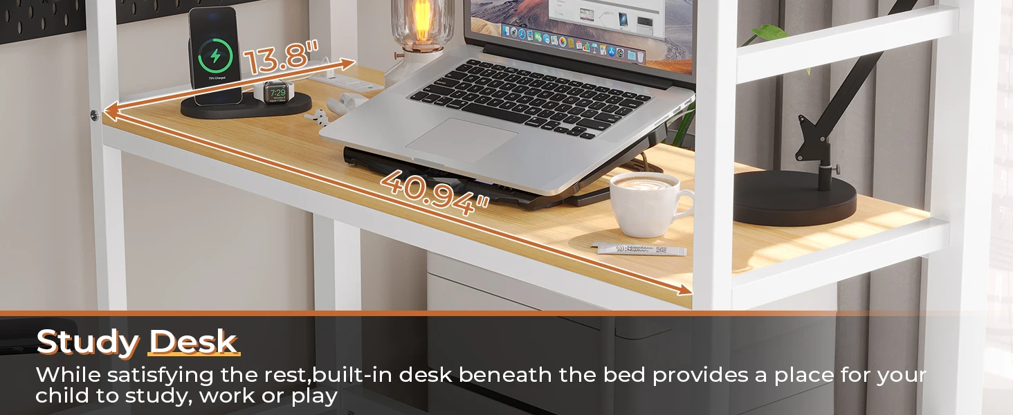 loft bed with desk
