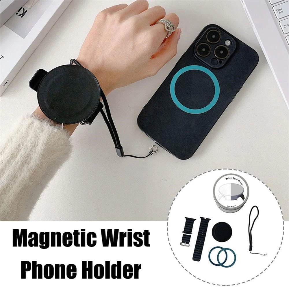 Magnetic Wrist Phone Holder, Running Stand, Sweat Resistant Strap, Suitable for Apple WATCH, Portable Design Phone Holder