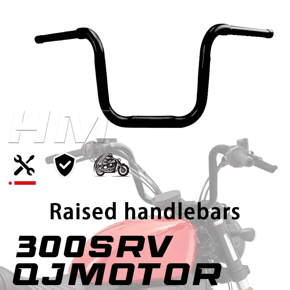 For QJMOTOR 300SRV modified raised handlebars for srv 300 brake cable accessories