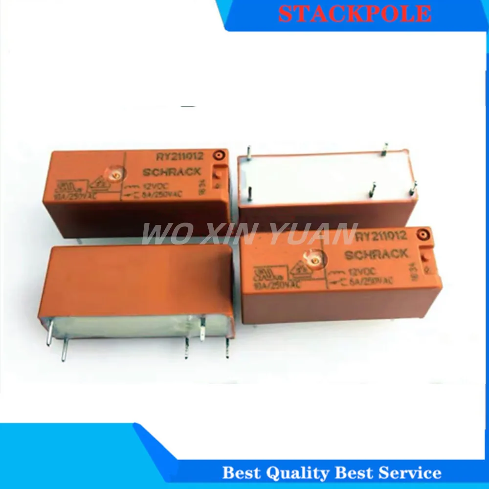 3 PCS RY211012 5Pins 8A 250VAC 12V Relay