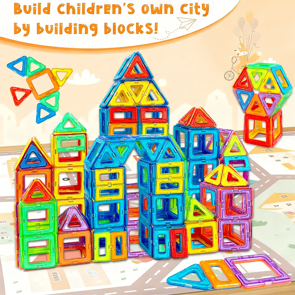 Blocs de Construction magnétiques de grande taille, ensemble de Construction 2D/3D, jouets éducatifs STEM pour enfants, garçons et filles, cadeau d'anniversaire