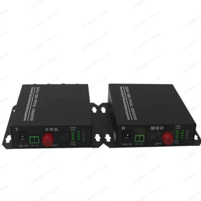 

4-Channel 4-port video optical transceiver, single-mode single-fiber transceiver