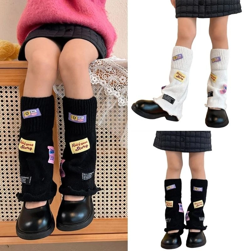 

Slouchy Leg Warmers for Toddler Girl Autumn Spring Leg Covers Knitted Stockings 4XBC