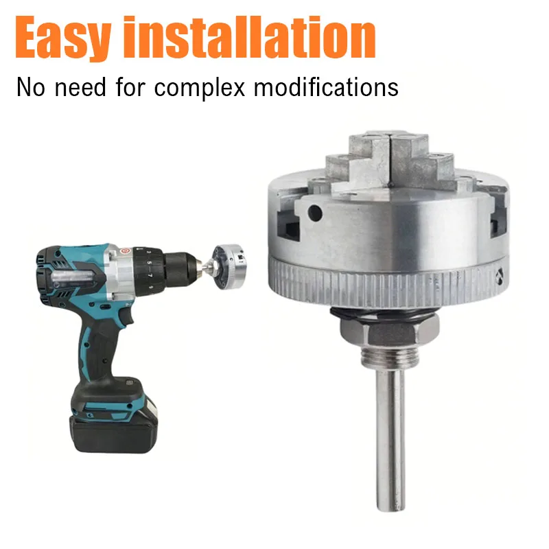 Zinc Alloy 3-Jaw 4-Jaw Self Centering Chuck Connecting Rod Wood Turning Chuck Optional Clamp Accessory for Mini Metal Lathe