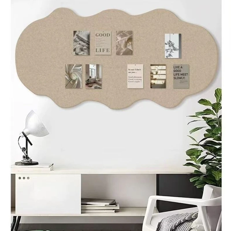 Alien Cloud Felt Board Wall Stickers Photo Message Cultural Background Self-adhesive Non Perforated Decorative Show Soft Wooden