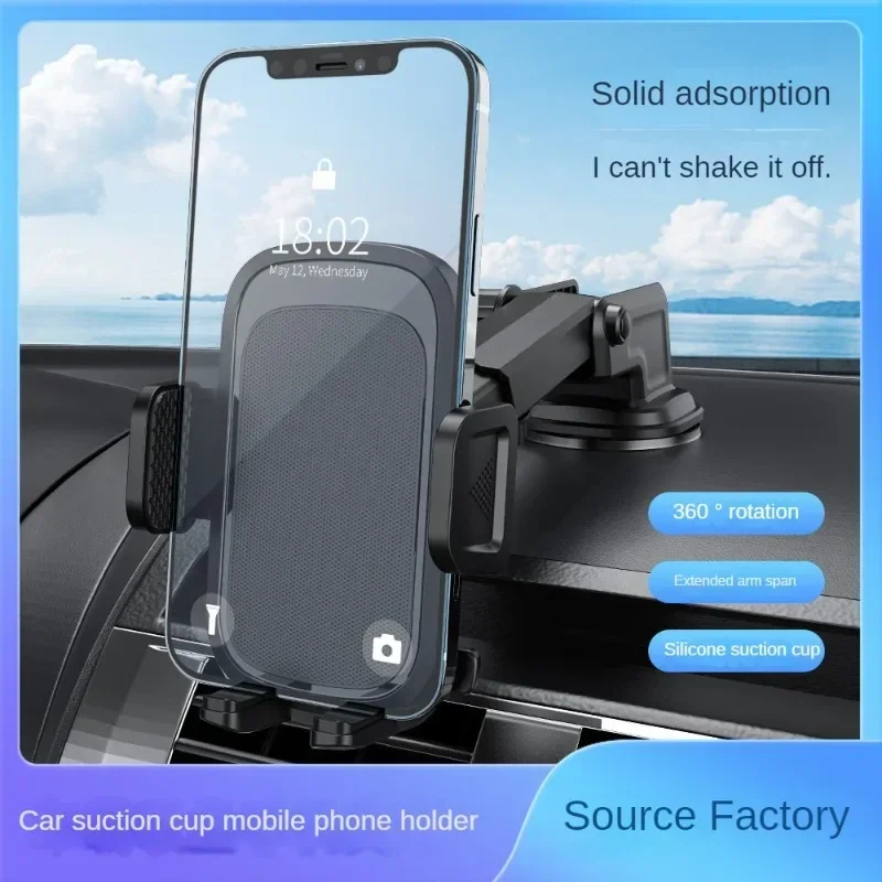 

Car phone holder suction cup car center console telescopic rod fixed support phone holder factory direct sales