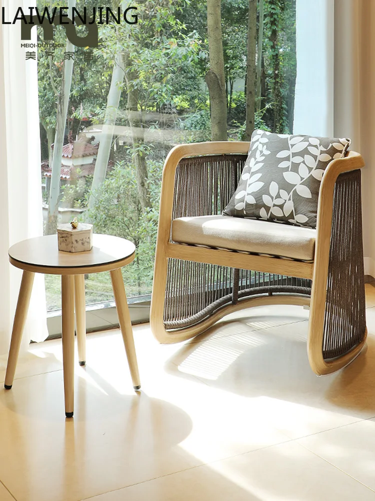 

MJY Home Leisure Outdoor Rattan Chair Nordic Easy Chair Indoor Rocking Chair