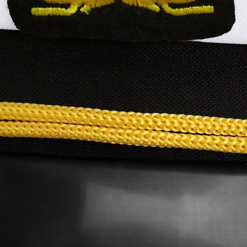 Navy Captain Hat Marine Sailor Skipper Yacht Hat Funny Party Costume Cap High Quality Cosplay Accessory For Nautical Theme Party