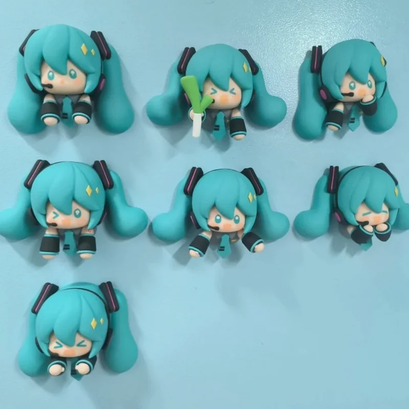 Genuine Minidoll Hatsune Miku Anime Dolls Blind Box Fingertip Small Ornaments Magnetic Stickers Fridge Stickers Mystery Box Gift