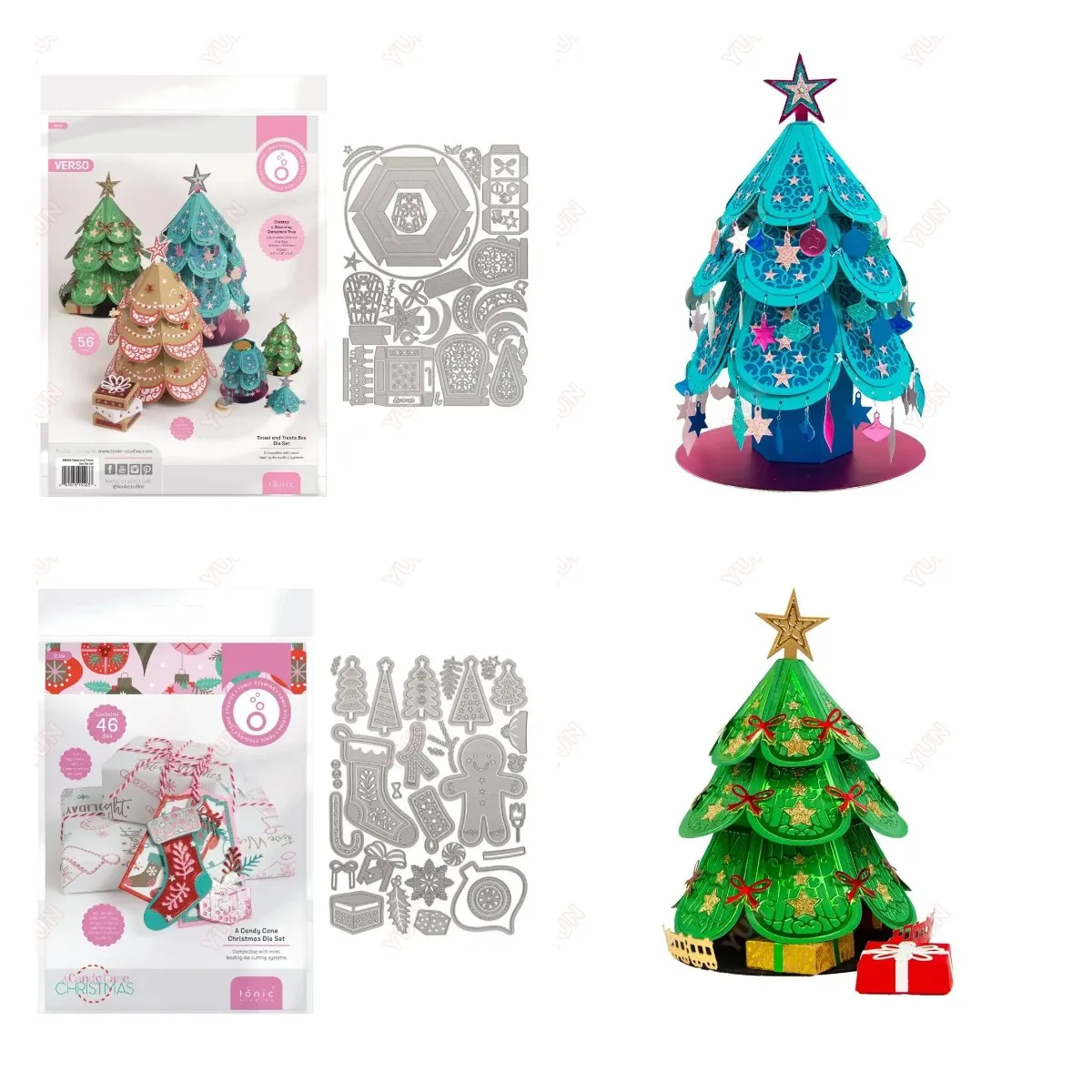 

2024 Christmas Tree Holiday Gift Box Cut Dies New Stencils for Scrapbooking Photo Decor Making DIY Paper Cards Craft Metal Molds