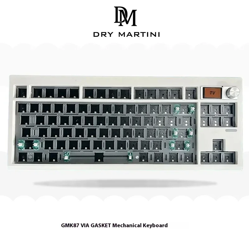 Imagem -03 - Kit Teclado Mecânico sem Fio Bluetooth Personalizado 87 Layout Botão Volume Ajustável Gmk87