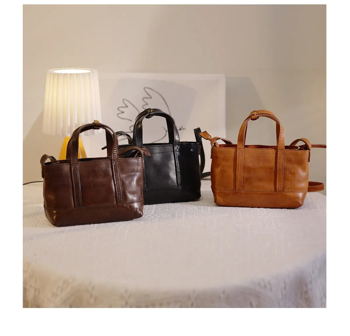Vintage Luxus Echtleder Damen Kleine Handtasche Mode Outdoor Reise Party Handgefertigte Rindsleder Schulter Umhängetasche – Detail 23