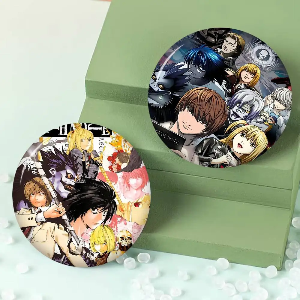 Japaese Anime DEATH NOTE Creative Pins Funny Faces Round Snap-in Brooch Badge Backpack Hat Accessories Jewelry Gifts