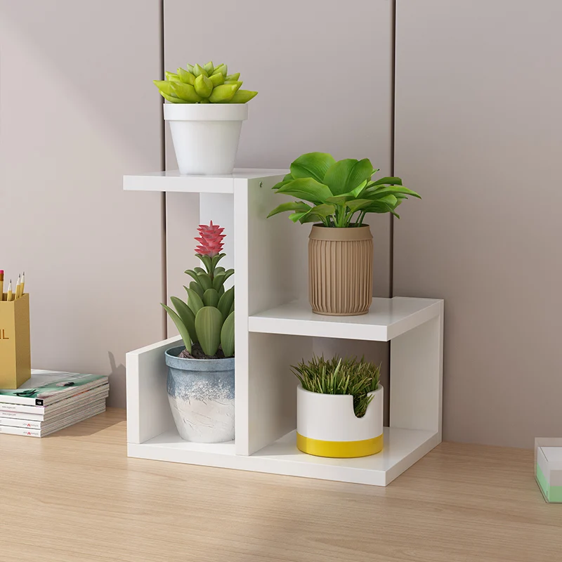 Nordic Flower Shelf Plant Shelves Terrace Potted Gardening Wood Plant Shelves Originality Garden Furniture Porte-plantes FYPS