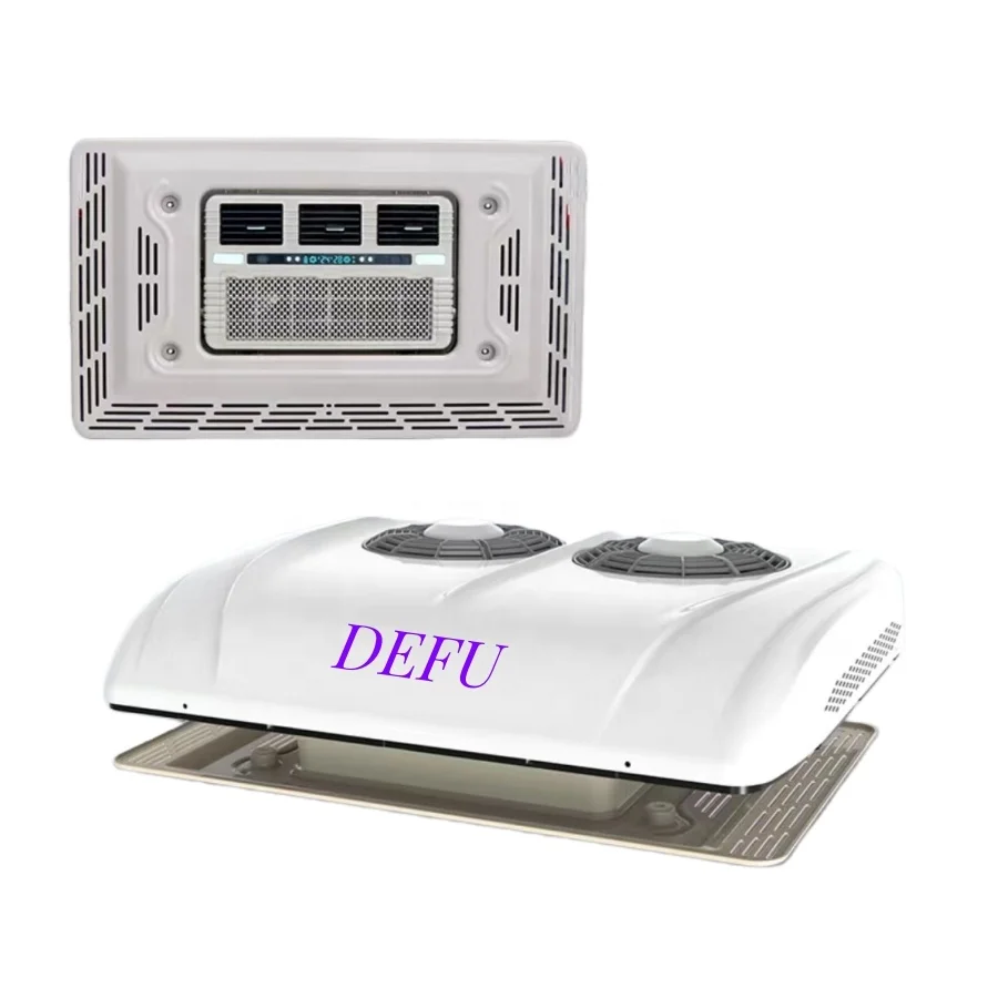 

Double Fan Rooftop AC Cooling System Truck Electric 12v 12 Volt Air Conditioner Roof Air Conditioner 24v