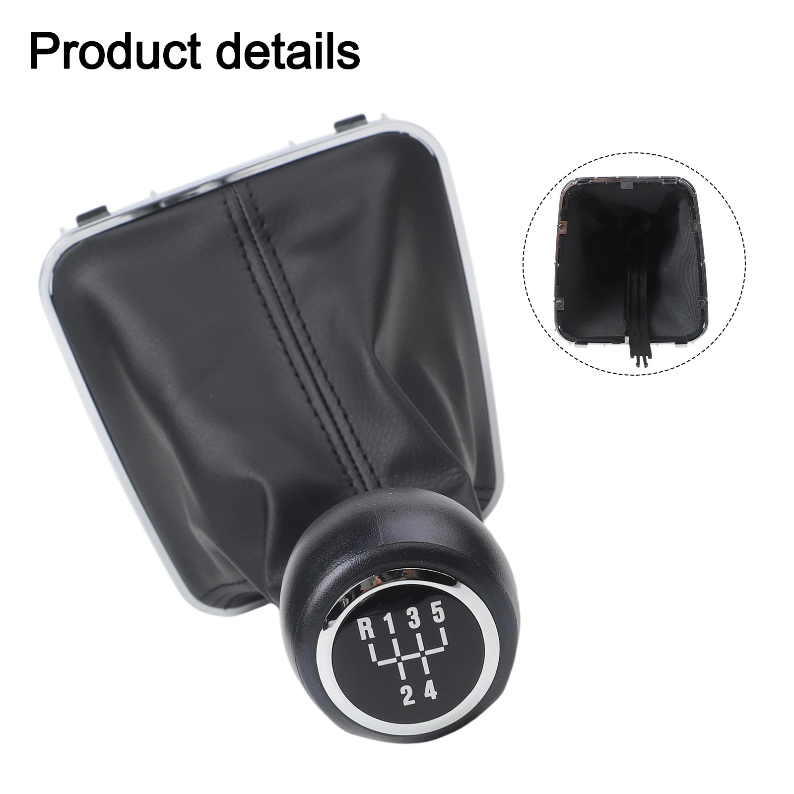 Gear Shift Lever Knob and Boot Set Designed for Opel Zafira B 2005 2006 2007 2008 2009 2010 2011 2012 2013 2014 2015