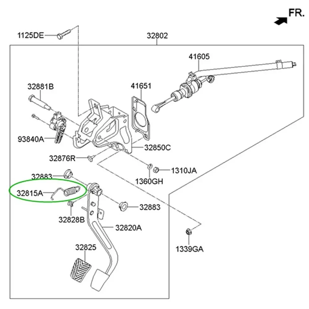 For Hyundai Clutch Brake Pedal Return Spring Auto Parts 32815-H8100