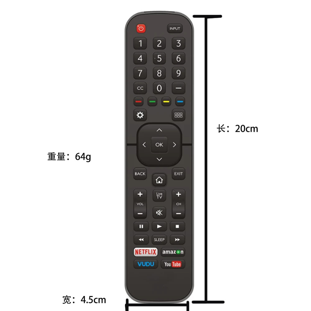 HIGH QUALITY ABS REMOTE CONTROL EN2A27 FOR HISENSE HD SMART TV