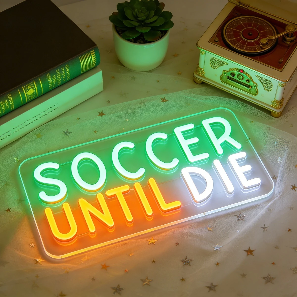 

Неоновая LED-вывеска «Футбол до последнего дыхания» для спальни, бара, домашнего декора, освещение в стиле футбольной страсти, неоновая лампа, подарок для фанатов