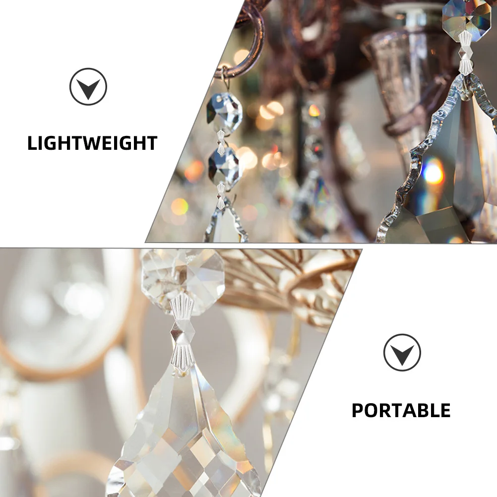 

300Pcs Crystal Chandelier Connectors Metal Clips Bow Tie Fastening Parts Light Decor