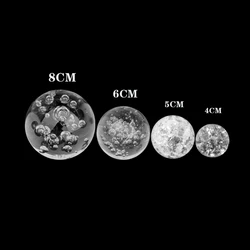 4 5 6 8cm Crystal Snow Ball Bubble Glass Globe Balls Accessories for DIY Handicraft Feng Shui Rockery Water Fountain