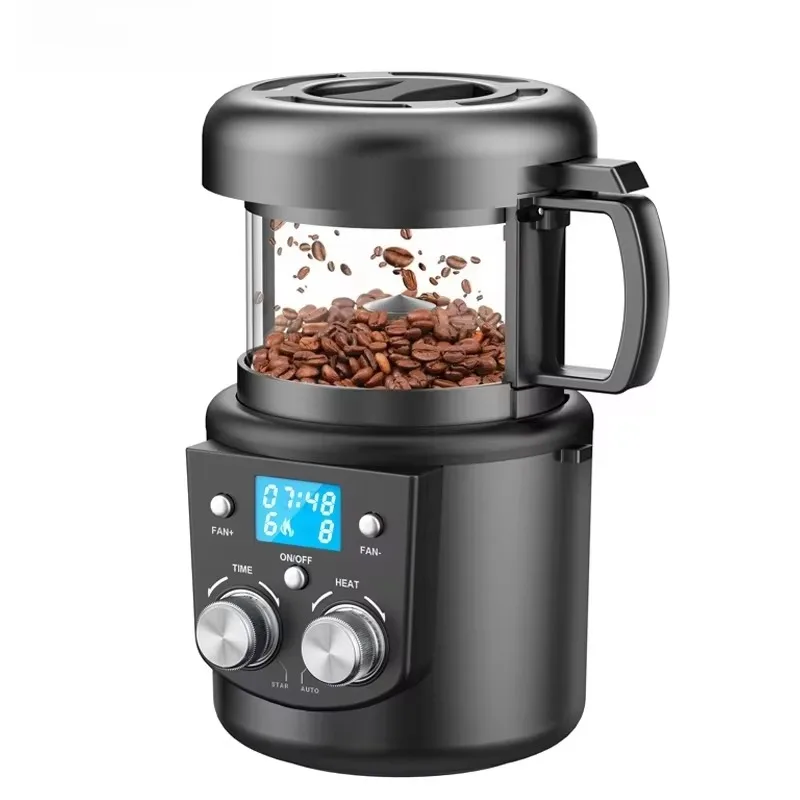 Home Small Ful Automatic Hot Air Coffee Roaster With Cooling Accessories Bean Roasting hine