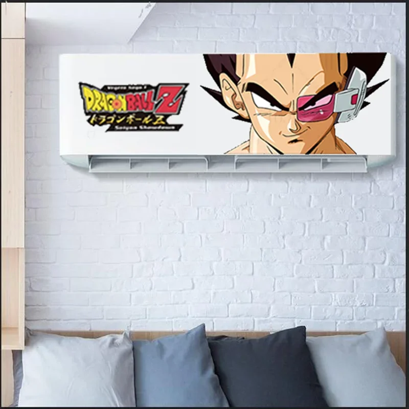 Autocollant Dragon Ball Goku pour climatiseur, stickers muraux Anime, décor créatif, décoration de chambre pour adolescents et enfants, papier peint